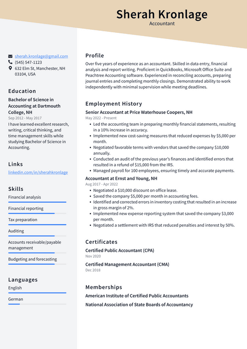 Attractive resume template